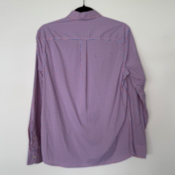 Vineyard Vines Mens blue and red plaid performance Button Up shirt sz XS OTG - Picture 3 of 5